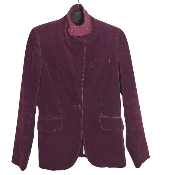 Vintage J.Crew Womens Dark Academia Corduroy Blazer Jacket Sz 6 Preppy Buttons - Picture 9 of 10